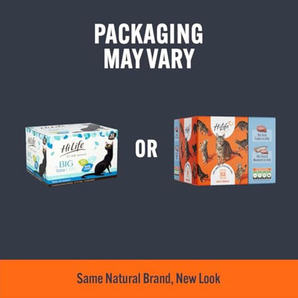HiLife Adult Wet Cat Food, Mixed Tuna in Jelly Recipes, Complete Cat Food Pouches, 100% Natural & Grain Free, Tuna Flakes / with Mackerel(32 x 70g Pouches)