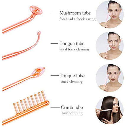 TEEROVA Skin Therapy Wand - Portable Handheld High Frequency Skin Therapy Machine for Acne Treatment, Skin Tightening, Wrinkle Reducing, Dark Circles, Puffy Eyes & Hair Follicle Stimulator