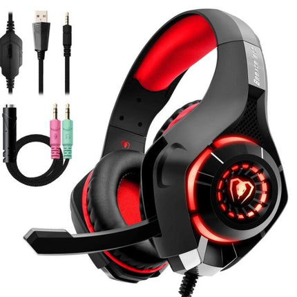 Beexcellent GM-1 Pro Gaming Headset with Mic - PS4, Xbox One, PC, Laptop - LED Stereo Headphones