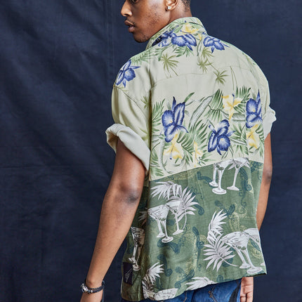 50/50 Hawaiian Shirt- Martini