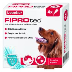 Beaphar FIPROtec Spot On Medium Dog 4 pipettes
