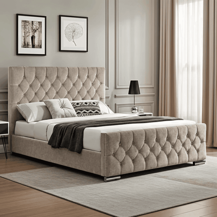 The Oulton Bed Frame: Hand-Tufted UK Design
