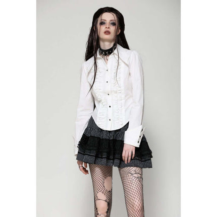 Dark in Love Queeny White Gothic Demon Shirt
