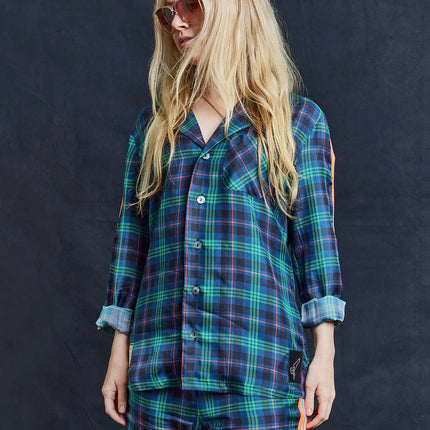 Sexual Healing Navy Silk Shirt