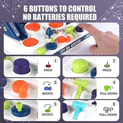 TODARRUN Car Adventure Toys,Cars Race Track Toys with 4 Toy Vehicle,Preschool Educational & Interactive Toy for Toddlers 3 4 5 6 7 8 Year Old Boys Girls