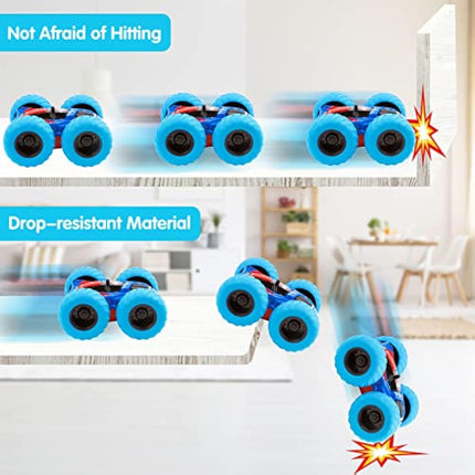 m zimoon Pull Back Car, Inertia Monster Truck Toy Cars Double-Sided Friction Powered Vehicles Push and Go Vehicle Min Car Rubber Wheels Cars Toys Birthday Gifts for 3-7 Years Old Kids Boys Girls