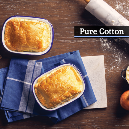 Doro Set Of Three Blue And White Tea Towels