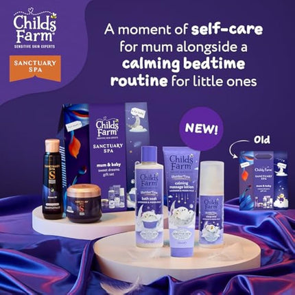 Childs Farm Mum and Baby Sweet Dreams Gift Set | 3-Step Sleep Routine for Baby, De-Stress Shower Oil & Body Butter for Mum | Vegan & Cruelty-Free | Ideal Gift for Baby Shower & New Mums