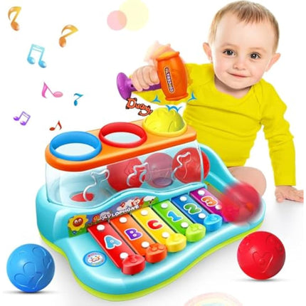 Baby Toys for 1 Year Old Boys Girls,Christmas Birthday Xylophone Toys Gifts for 6 12 18 Months Child, Early Educational Pound & Tap Hammering Kids Toys for Ages 2 3+