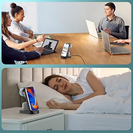 bakibo 3 in 1 Wireless Charging Station, Wireless Charger for iPhone 15/14/13/12/11/Plus/Pro/Max, Wireless Charging Stand Dock for Apple Watch 9/8/Ultra/7/6/SE, AirPods 3/2/1/pro (with Adapter), Black