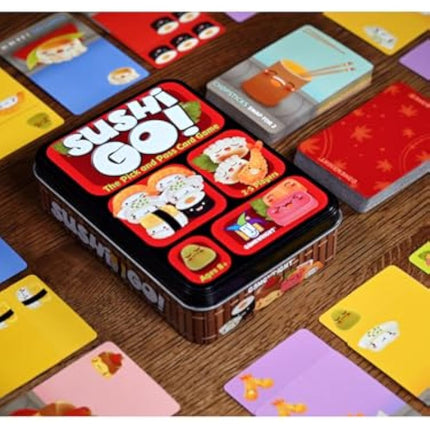 Gamewright , Sushi Go , Card Game , Ages 8+ , 2-5 Players , 15 Minutes Playing Time