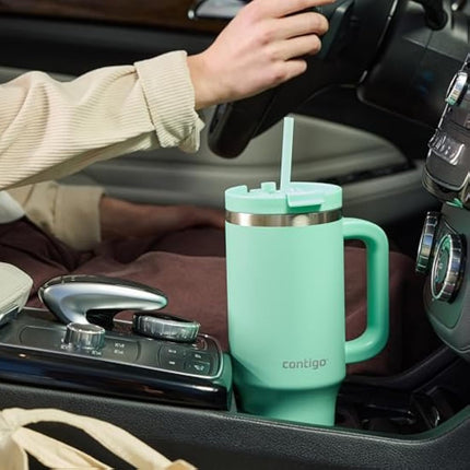 Contigo Streeterville Tumbler 1200 ml with Handle, Stainless Steel Vacuum Insulated Water Bottle with Straw and Lid, Cold for 29 Hours, Travel Mug, Thermal Flask, BPA Free