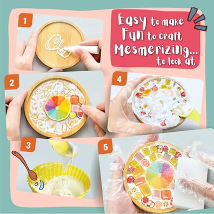 Glittery Garden Mosaic Craft Kit - Decorate Your Own Coaster with Glass Tiles. Birthday Gift, Fun DIY Art and Craft Supplies. Girls, Kids & Teens Activity Kit