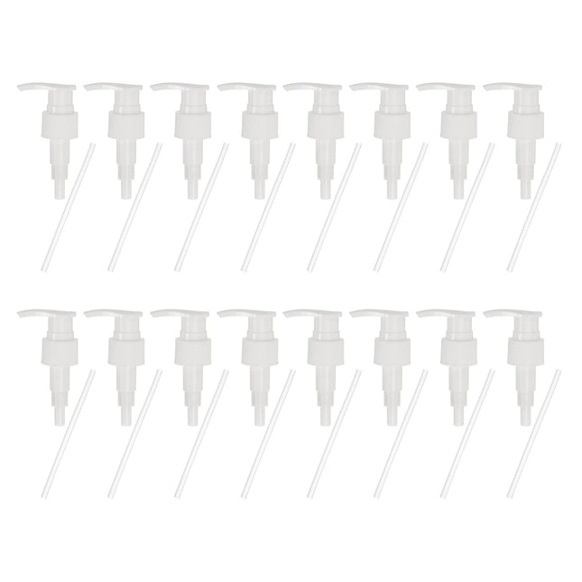 sourcing map 16 Pcs Soap Dispenser Pump Heads Soap Dispensers Top Pumps Replacement Switch Pumphead for Standard 24/410 Neck Size Lotion Shampoo