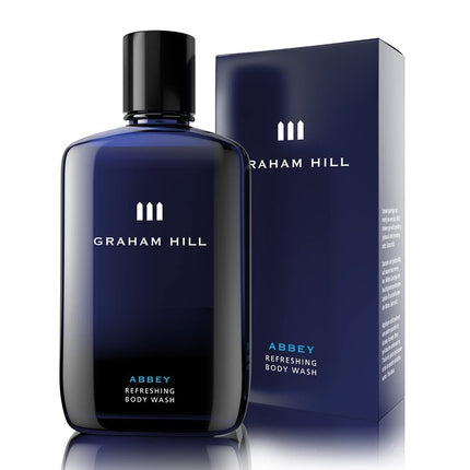 GRAHAM HILL Abbey Refreshing 2 in 1 Hair & Body Wash, 250 ml Moisturizing Mens Shower Gel for Everyday Body Care and Sensitive Skin, Woody- Bergamot
