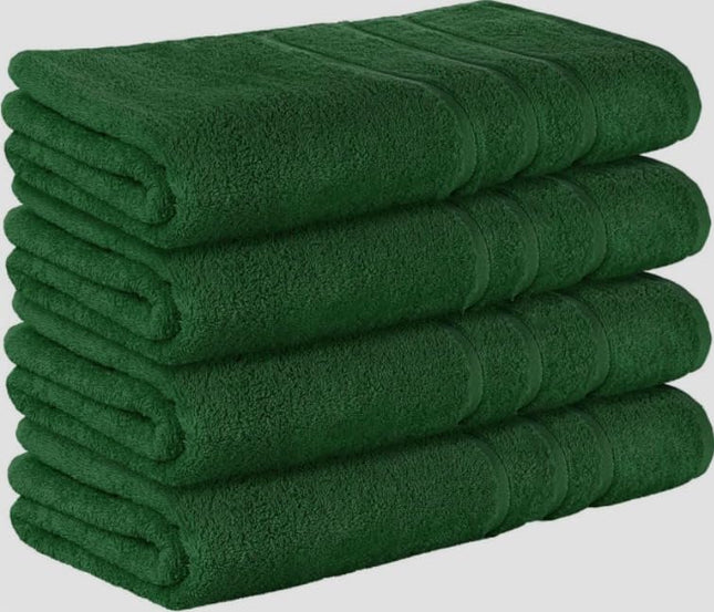 4 Pack Premium Bath Towels Set, 27x54 inches, Soft Absorbent Lightweight Bathroom Cotton Terry Towel Quick Dry Towel for Bathroom, Beach, Pool, Hotel,