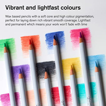 Winsor & Newton Studio Collection Colouring Pencils, 48 Soft Core Drawing Pencils, Premium Artist Quality, for Sketching, Blending, Shading and Layering