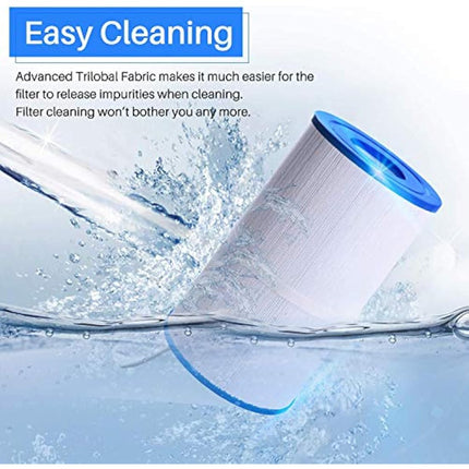 POOLPURE 2 x Spa Filter Replacement for Pleatco PRB35-IN, Unicel C-4335, Guardian 409-219, Filbur FC-2385, 03FIL1300, 17-2482, 25393, 303557, 817-3501, R173431, 35 sq.ft, 5 X 9 Drop in Hot Tub Filter