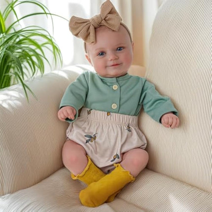 BABESIDE Reborn-Baby Dolls 20 inch Lifelike Babies Doll Cute Girls Soft Cloth Body Realistic Newborn Real Life Hand made Toys with Sweet Smile with Accessories for Children's Gifts Silicone Vinyl