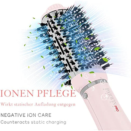 4 in 1 Hair Dryer Brush Set, Multi Air Styler with 4 Attachments as Hairdryer, Hot Air Brush, Hair Diffuser, Hot Brush for Hair Styling, Ionic Care Frizz-Free, Pink