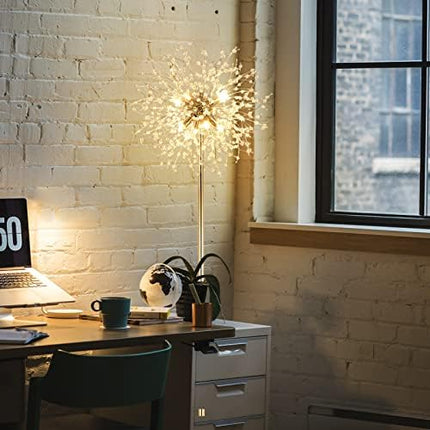 Rayofly Modern Floor Lamp, Golden Fireworks Crystal Floor Lamps for Living Room, 8-Lights Crystals Standing Lamps with Foot Switch, Glass Metal, Elegant Design Tall Lamp for Bedroom, Beside, G9, 175cm