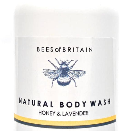 BEES of BRITAIN - 99% Natural - Body Wash - Honey, Lavender. No Sulfates/Parabens. pH 5.5, Sensitive Skin. We Donate 5% of our Profit to Save Bees +