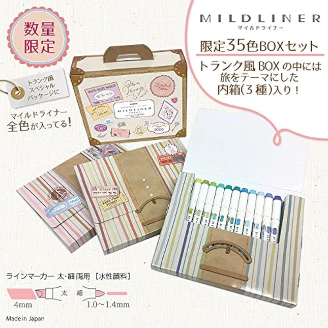 Zebra Highlighter Mildliner 35 Color Set Gift Box WKT7-35C , Multicolor