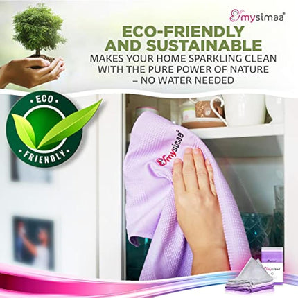 mysimaa® Premium Microfiber Cleaning Cloths - Professional microfibre cloth or dusters for cleaning to get streak-free, lint-free shine in home products, car cleaning, kitchen, dishes, window, glass.