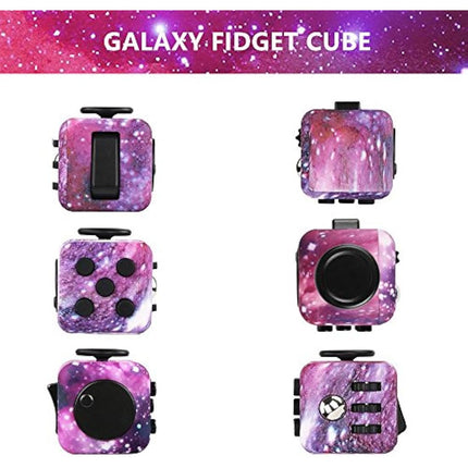 Paochocky Galaxy Fidget Toy Cube Toy with Click Ball, Anti-anxiety Anti-Stress Fidget Toys for Children, Teen, Adult Stress Reliever