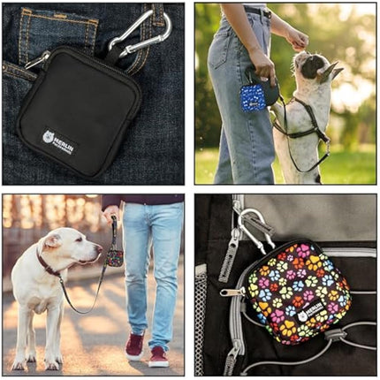 Small Dog Treat Bag, Dog Treat Training Pouch Bag, Pocket Size Travel Dog Walking Bag, Dog Walk Treats Pouch, Dog Treat Pouch, Pet Bag For Lead Treats, Pet Treat Pouch For Training (Pawprint)