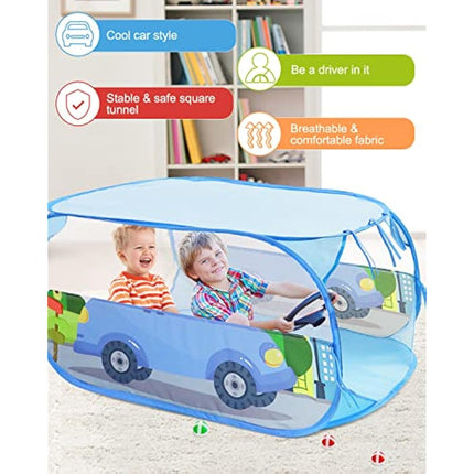 MAIKEHIGH Kids Play Tent and Tunnel, 3 in 1 Pop Up Play Tent Ball Pit for Toddlers Indoor Outdoor Playhouse with Crawl Tunnel Toy Gift for Children Baby Girls Boys