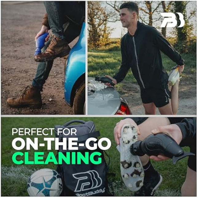 BootBuddy Shoe & Boot Cleaner Brush – Footwear Cleaning Kit for Hiking Boots, Golf Shoes, Football Boots, Running Shoes & Wellies – Cleans Mud, Dirt & Stains in Minutes – As Seen on Dragons’ Den