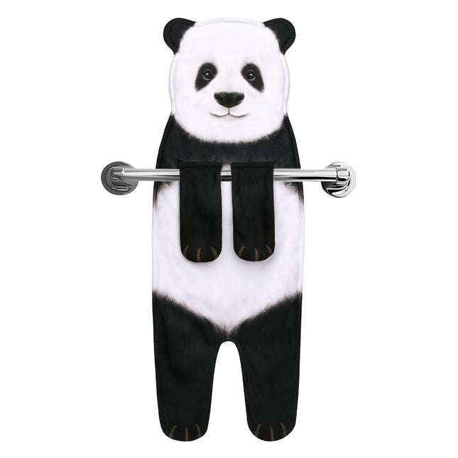 AGRIMONY Funny Panda Hand Towels - Cute Bathroom Kitchen Towels Panda Decor Decorative Hanging Face Towels Super Absorbent Soft-Valentine Christmas