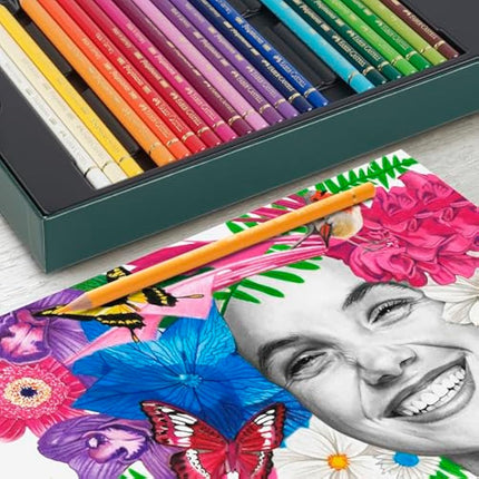 Faber-Castell 210053 Drawing Set 40 Pieces with Polychromos Colouring Pencils and Pencils Pitt Graphite Matt, Includes Sharpener and Eraser