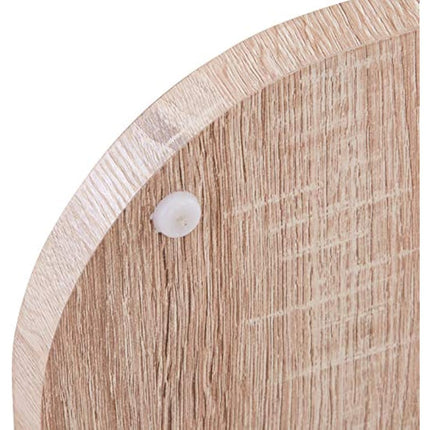 GOLDFAN Glass Wood Side Table End Table Small Coffee Table Lamp Sofa Bedside Table with Storage for Living Room/Bed Room, Oak Finish