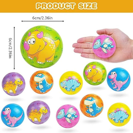 Ainiv Squeeze Stress Balls, 12pcs Relief Ball, Sensory Ball for Kids and Adults, Hand Exercise Toys Anxiety, Fidget, Tension, Manage Anger-Dinosaur (F5-3605068)