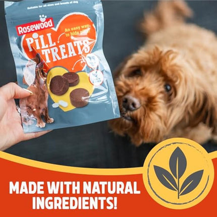 Rosewood Pill Treats for Dogs - Easy Way to Hide Tablets and Pills, Soft Dog Treats for Medicine, Rich in Tasty Chicken and Beef, for Small, Medium and Large Dogs (Case of 12 x 80g)