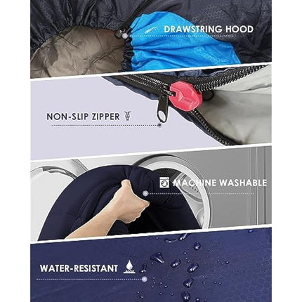 Sleeping Bags for Adults Backpacking Lightweight Waterproof- Cold Weather Sleeping Bag for Girls Boys Mens for Warm Camping Hiking Outdoor Travel Hunting with Compression Bags