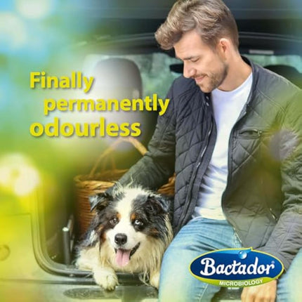 Bactador Odor and Stain Remover Concentrate 5L - Biological enzyme cleaner against sweat, smoke, cat urine, dog urine, animal odors - For household, car & animal environment