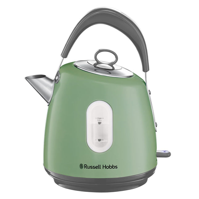 Russell Hobbs Electric Kettle (For Hot Water, Tea or Coffee, 1.5L, Fast Boil, Stainless steel with grey accents, Pull off lid, Perfect pour spout,