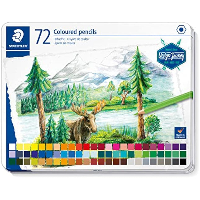 STAEDTLER 146C M72 Design Journey Colouring Pencils - Assorted Colours (Tin of 72)