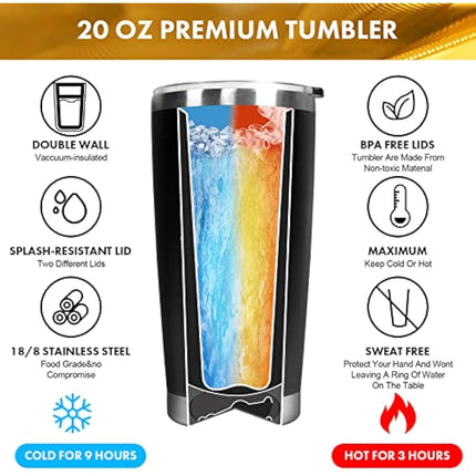 AYGE Dad Gifts from Daughter Wife Son, Awesome Dad Gifts, 6pcs Funny Gifts Set for Dad Who Wants Nothing, with 20oz Tumbler/Baseball Hat/Scented Candle/Socks/Keychain/Greeting Card Fathers Day