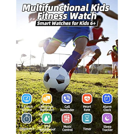 Slothcloud Kids Smart Watch for Boys Girls,IP68 Waterproof Fitness Activity Tracker Watch,Heart Rate Sleep Monitor,8 Sport Modes,Pedometers,Calories Counter,Alarm Clock,Kids Gifts Teens 5+ (Black)