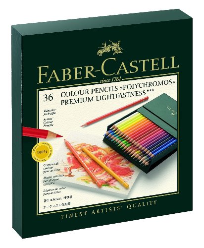 Faber-Castell 110024 24 Polychromos artist's coloured pencils in metal case, Einzeln, 36er Atelierbox, 1