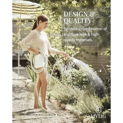 LIVLIG Garden Hose 50m, hosepipes for Garden 1/2 inch Made in Germany, 50m Hose Pipe Made of Recycled PVC, dimensionally Stable, Colour: Green