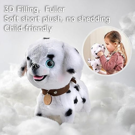 OR OR TU Walking Dog Toys for Kids Toy Dog Plush Electronic Pets Dog Puppy, Walk and Bark on a Lead, Realistic Interactive Toys Dog for Kids 3 4 5 6 7+ Years Old Girls Boys Gift