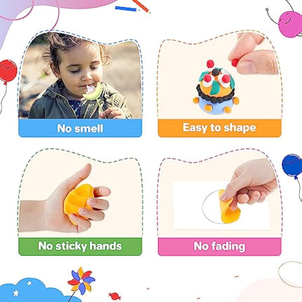 Air Dry Clay Kit, 42 Corlors Modelling Clay for Kids, Safe & Non-Toxic Ultra Light DIY Model Magic Clay, Molding Clay with Sculpting Tools,Arts and Crafts Kits for Kids Boys Girls Toys.