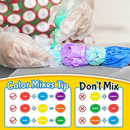 UNGLINGA Tie Dye Kit Kids & Adults, 20 Colors Tie Dye Art Craft for Kids Girls Boys Adults, with White T-shirt Socks Backpack Table Cloth Apron, DIY for Group Activity Birthday Gifts