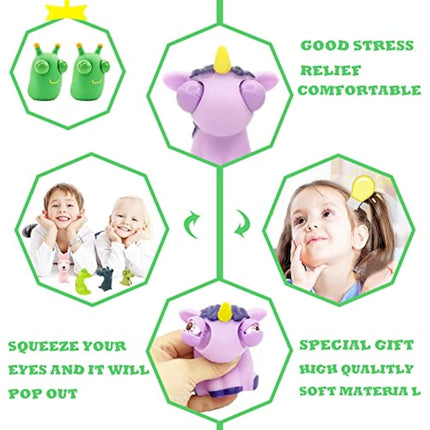 2Pcs Funny Turtle Frog Pinch Toy Squishy Squeeze Toy with Pop Out Eyes,Animals Green Eye Popping Stress Toys,Novelty Fidget Toy Xmas Stocking Fillers for Kids Boys Girls Adult Birthday