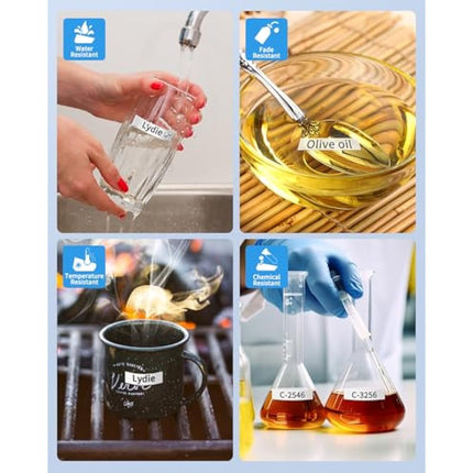 4X Upwinning TZE-231 Label Printer Tape 12mm Compatible with Brother Label Tape 12mm P-Touch Tze 12 mm TZe231 AZe-231 TZ231 Laminated White for Brother P Touch H101C H110 H107 H108 H100LB D210 1000